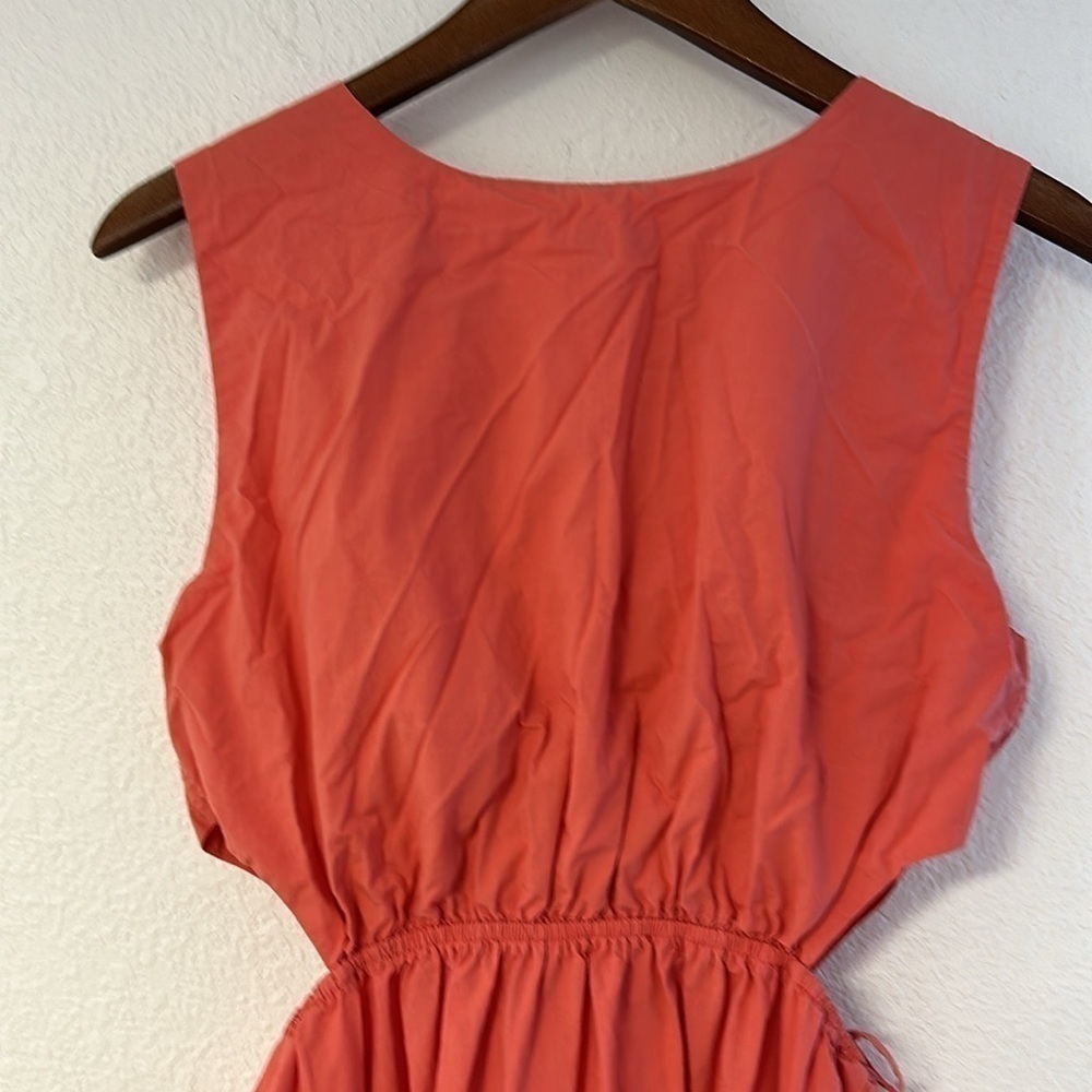 Rails Yvette Side-Cutout Midi Dress in Spice Coral Size Large - Picture 12 of 14